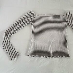 Hollister off the shoulder striped blouse